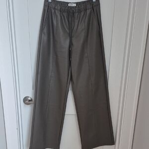 Pull&Bear Faux Leather Pants